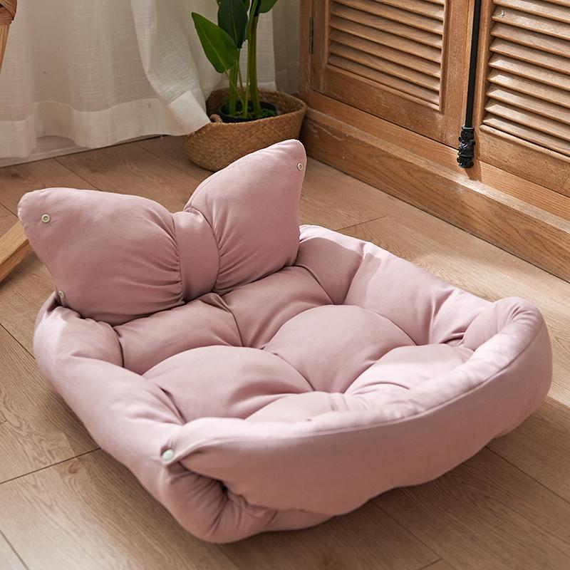 Süßes Bow Multifunktionales Plüsch Katzenmatte & Katzenbett