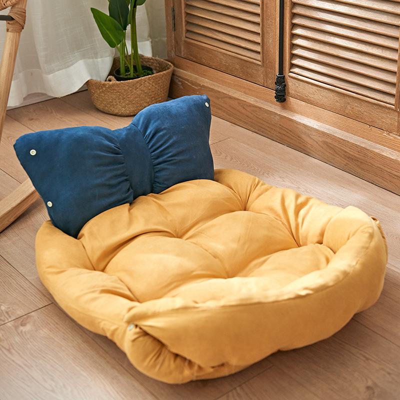 Süßes Bow Multifunktionales Plüsch Katzenmatte & Katzenbett