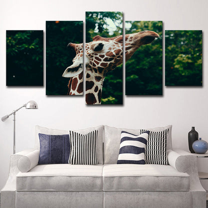 Frendorf | Braune Giraffe Leinwanddruck Wildtier Moderne Mehrteilig Wandkunst Dekor für Zuhause