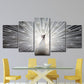 Frendorf | Pfau wandkunst op witte canvasprint voor home decoratie, meerledig