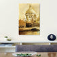 Frendorf | Global Inspirierte Schloss Wandkunst Braune Wohnzimmer Leinwand, Texturierte Oberfläche