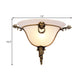 Frendorf | 1-Head Domed Wandleuchte Traditionelle Messing Frosted Glass Wandmontage Licht für Flur