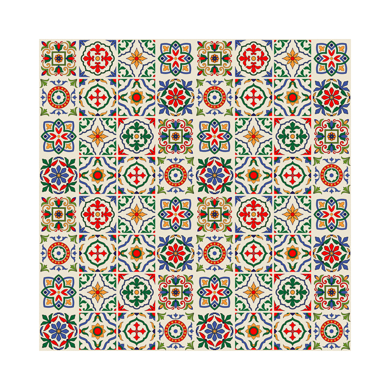 Frendorf | Bohemian Floral Pattern Wallpaper Panels Braune Badezimmer Selbstklebende Wanddekoration, 3,5' x 3,5"