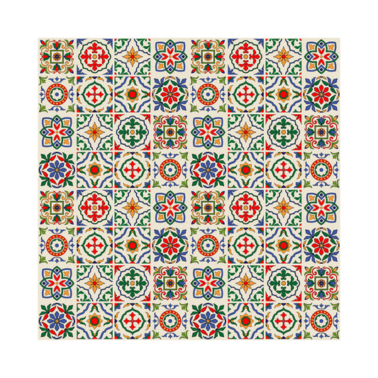 Frendorf | Bohemian Floral Pattern Wallpaper Panels Braune Badezimmer Selbstklebende Wanddekoration, 3,5' x 3,5"