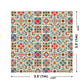 Frendorf | Bohemian Floral Pattern Wallpaper Panels Braune Badezimmer Selbstklebende Wanddekoration, 3,5' x 3,5"