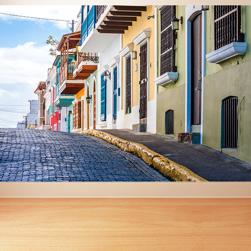 Frendorf | Waterproof Colored Houses Mural Modern Non-Woven Wall Decoration, Custom Available