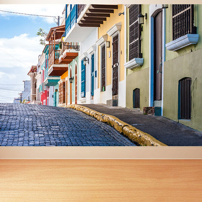 Frendorf | Waterproof Colored Houses Mural Modern Non-Woven Wall Decoration, Custom Available