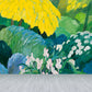 Frendorf | Green contemporary art wall mural giant flowers and trees wall decoration for the living room