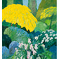 Frendorf | Green contemporary art wall mural giant flowers and trees wall decoration for the living room