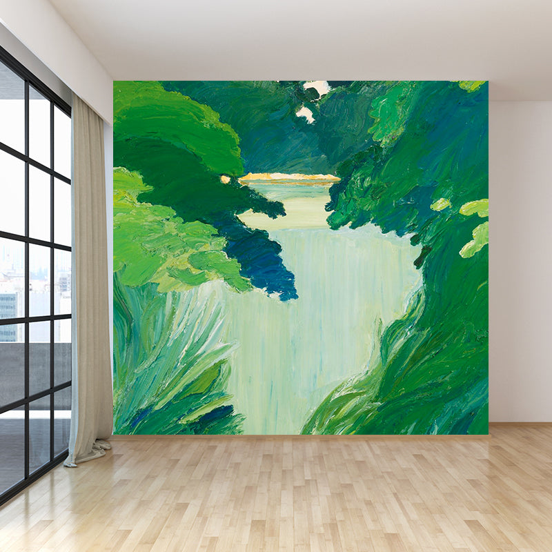 Frendorf | Kringloopbestendig Boslandschap Muurdecor Moderne Esthetiek Niet-Geweven Wandkunst, Maat Op Maat Beschikbaar