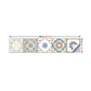Frendorf | Geometrische Peel-Wandpaneele Boho-Chic Betoverende Bloemenprint Wandbekleding in Blauw, 3,5' x 8"