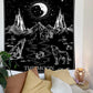 Himmlisches Mandala Wandbehang für elegante Wohnakzente - Schwarz-weißer Sonne & Mond Wandbehang für Schlafzimmer und darüber hinaus