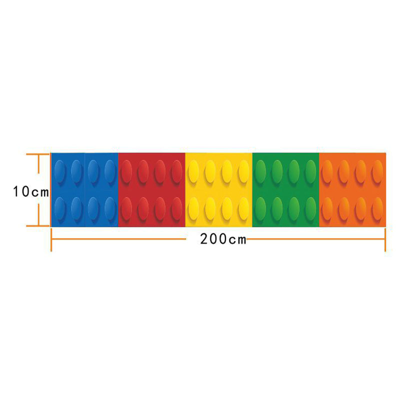 Frendorf | PVC Zelfklevende Wanddecoratie Kinderstijl Bouwblokken Muurbedekking voor Baby Kamer