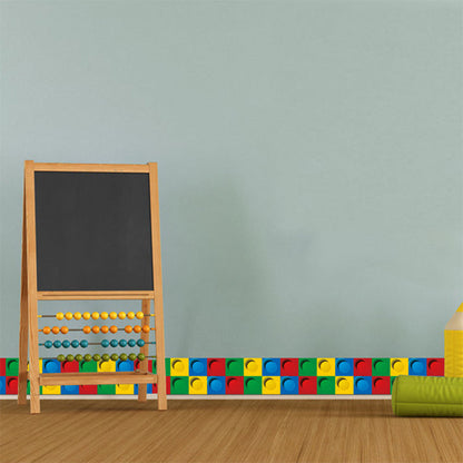 Frendorf | PVC Zelfklevende Wanddecoratie Kinderstijl Bouwblokken Muurbedekking voor Baby Kamer