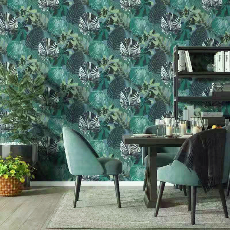 Tropix Botanische Tapete Vlies Wasserfest Grünes Wandbelag für Wohnzimmer