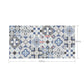 Bohemian Mosaikfliesen Tapetenpaneel Blau Vierpassmuster Wanddekoration für die Küche, Selbstklebend