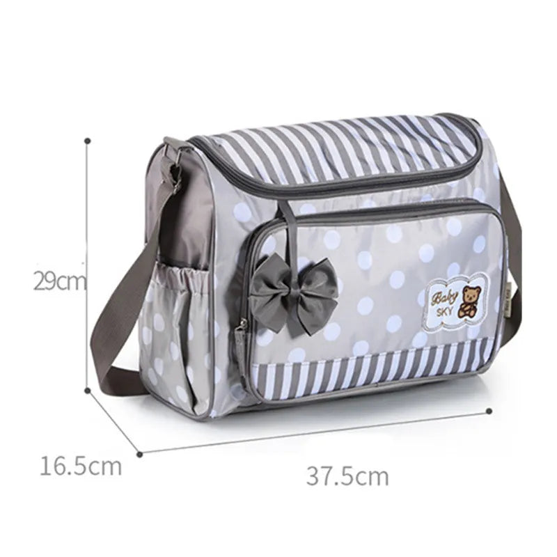 Frendorf | Baby Wickeltasche Blau mit Wickelunterlage und Flaschenhalter