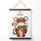 Be Clever Monkey Tribal Animal Quote Poster mit Aufhänger