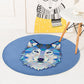 Frendorf | Groene en Gele Kinderkamer Tapijt Kinderen Dier Hertje Beer Wolf Kat Patroon Gebied Tapijt Polyester Antislip Achterkant Vloerkleed