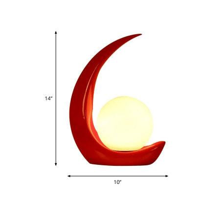 Frendorf | Lunovia LED Tischlampe mit Halbmond-Design | Kreatives Dekolicht | Dimmbar & Vielseitig