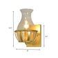Frendorf | 1 Licht Wandlamp Sconce Lichtarmatuur Industrieel Goud Gezaaid Glas Wandlamp voor Badkamer