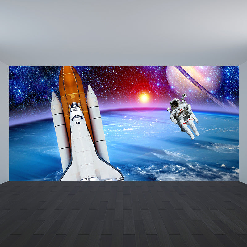 Frendorf | Große Space Shuttle Wandmural Tapete dekorative fiktive Wohnzimmerwandverkleidung