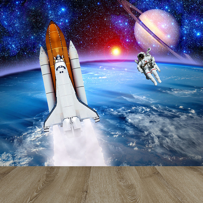 Frendorf | Große Space Shuttle Wandmural Tapete dekorative fiktive Wohnzimmerwandverkleidung