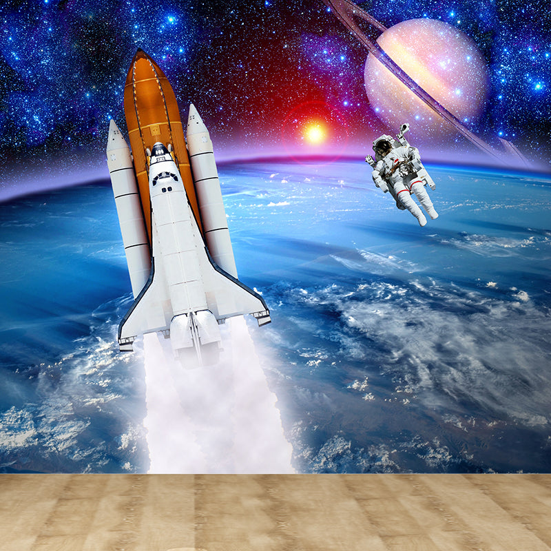 Frendorf | Große Space Shuttle Wandmural Tapete dekorative fiktive Wohnzimmerwandverkleidung