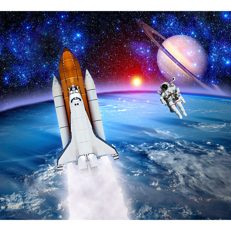 Frendorf | Große Space Shuttle Wandmural Tapete dekorative fiktive Wohnzimmerwandverkleidung