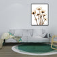 Landschaft Blumen Wanddekoration Leinwand Texturiert Braun Kunstdruck für Wohnzimmer