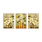 Gold Blooming Flower Print Leinwand Texturiert Französisches Land Wohnzimmer Wandkunst