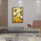 Gold Blooming Flower Print Leinwand Texturiert Französisches Land Wohnzimmer Wandkunst
