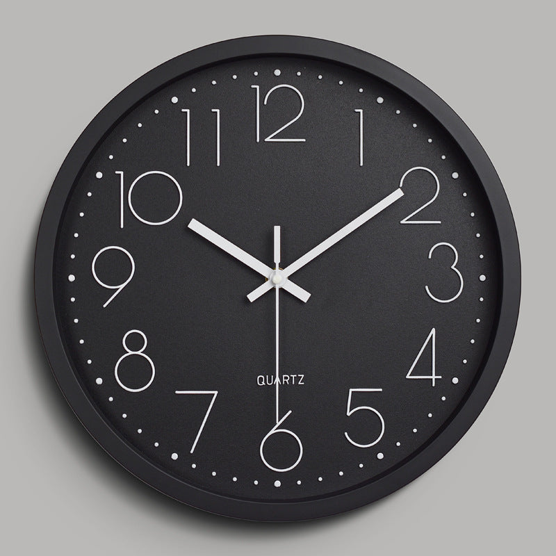 Einfaches Design 3D Lautloser Klassenraum-Wanduhr 30 cm