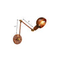 Frendorf | Wrought Iron Rost Wandverlichting met Koepelvormige Schaduw 1 Hoofds Boerderij Binnen Verstelbare Wandlamp