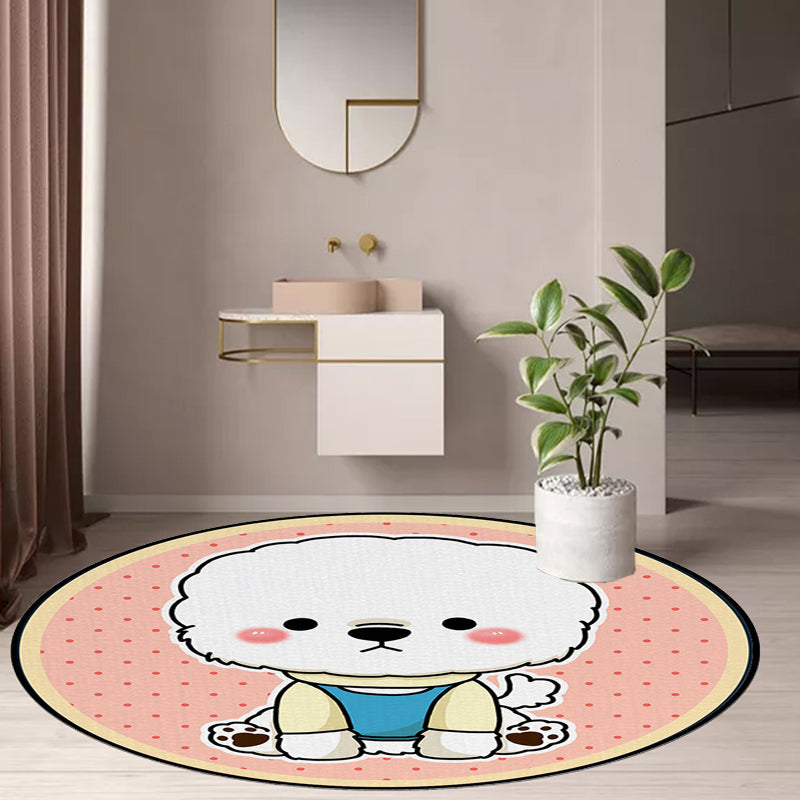 Frendorf | Kinderslaapkamer Tapijt in Paars en Rood Dier Hond Ster Aardbei Print Tapijt Polyester Antislip Gebied Tapijt