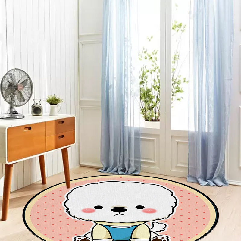 Frendorf | Kinderslaapkamer Tapijt in Paars en Rood Dier Hond Ster Aardbei Print Tapijt Polyester Antislip Gebied Tapijt