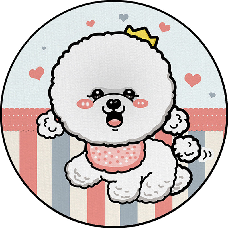 Frendorf | Kinderslaapkamer Tapijt in Paars en Rood Dier Hond Ster Aardbei Print Tapijt Polyester Antislip Gebied Tapijt