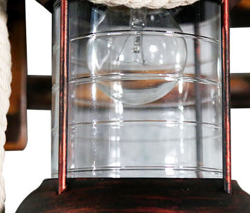 Frendorf | BambooLuxe Wandleuchte | Vintage Kerosin-Look | Bambusgeflecht Basis | 1-Licht Wandlampe