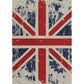 Frendorf | Funky Britische Flagge Muster Teppich Rot Nordic Teppich Polyester Waschbar Rutschfeste Unterlage Bereich Teppich für Wohnzimmer