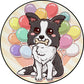 Frendorf | Schöner Kinderteppich in Pink und Gelb Tier Hund Banane Ballon Muster Teppich Polyester Waschbar Teppich für das Kinderzimmer