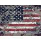 Frendorf | Roter und Blauer Moderner Teppich Polyester USA Flaggenmuster Teppich Waschbar Rutschfeste Unterlage Teppich für Wohnzimmer