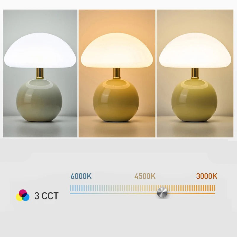 Frendorf | GlowVista Moderne LED Nachttischlampe | Dimmbar | Farbwechsel | Kabellos | Dekorative Beleuchtung für Zuhause