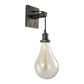 Frendorf | Exposed Bulb Weinclub Wandleuchte Vintage Klarglas Einzelne Birne Schwarze Wandmontierte Lampe