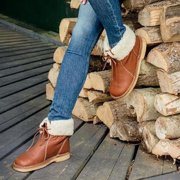 Frendorf | Wasserdichte Kalbsleder Stiefel mit Wollfutter