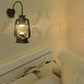 Frendorf | Coastal Lantern Wandverlichting Fixture 1 Gloeilamp Helder Glas Wandlamp in Zwart/Bronze/Koper voor Gang
