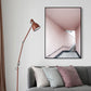 Frendorf | Rosa Treppen Eingang Leinwanddruck Architektur Nordic Stil Texturiertes Wandkunst