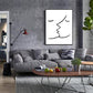 Frendorf | Textured Two Kissing Characters Painting Skandinavischer Stil Leinwand Wandkunst Druck