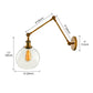 Frendorf | Messing Ein Licht Wandlampe Vintage Klarglas Sphärische Beleuchtungseinrichtung für Schlafzimmer