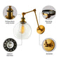 Frendorf | Messing Ein Licht Wandlampe Vintage Klarglas Sphärische Beleuchtungseinrichtung für Schlafzimmer