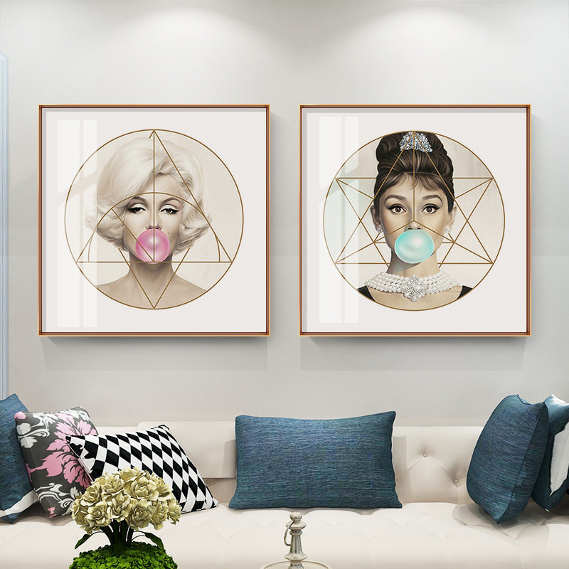 Frendorf | Strukturierte Super Star Wanddekoration Leinwand zeitgenössische Wandkunst für das Wohnzimmer
